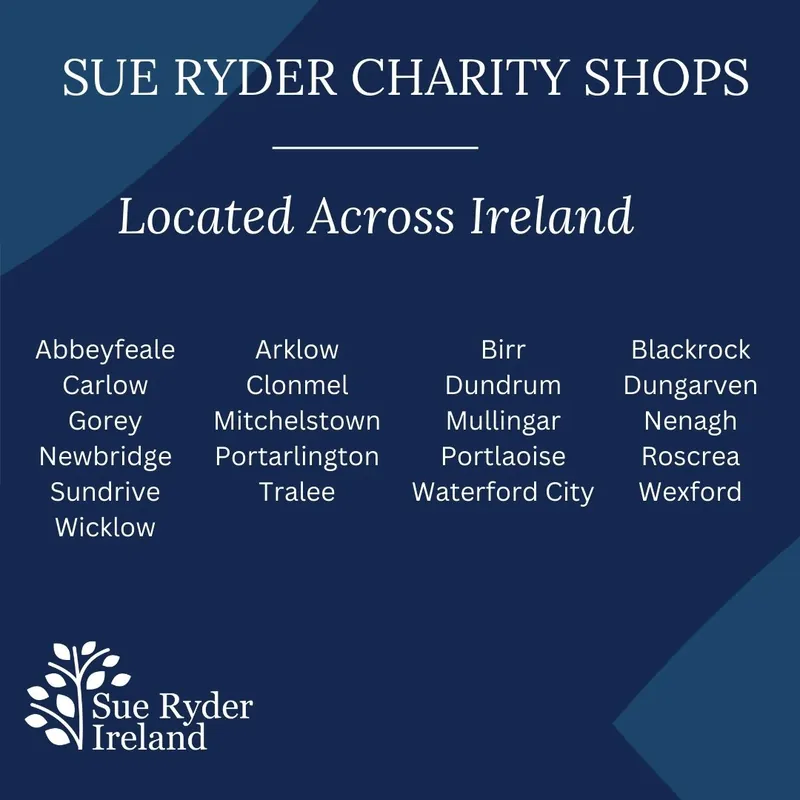 List of Sue Ryder charity shops across Ireland